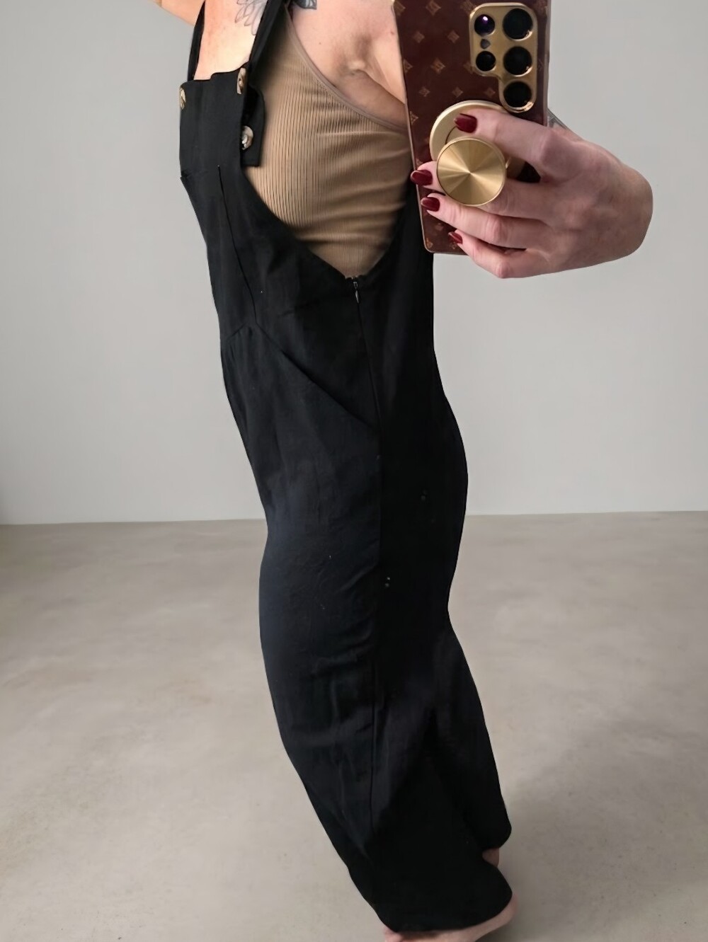 Black Women’s Overalls Jumpsuit - Classic Casual Style